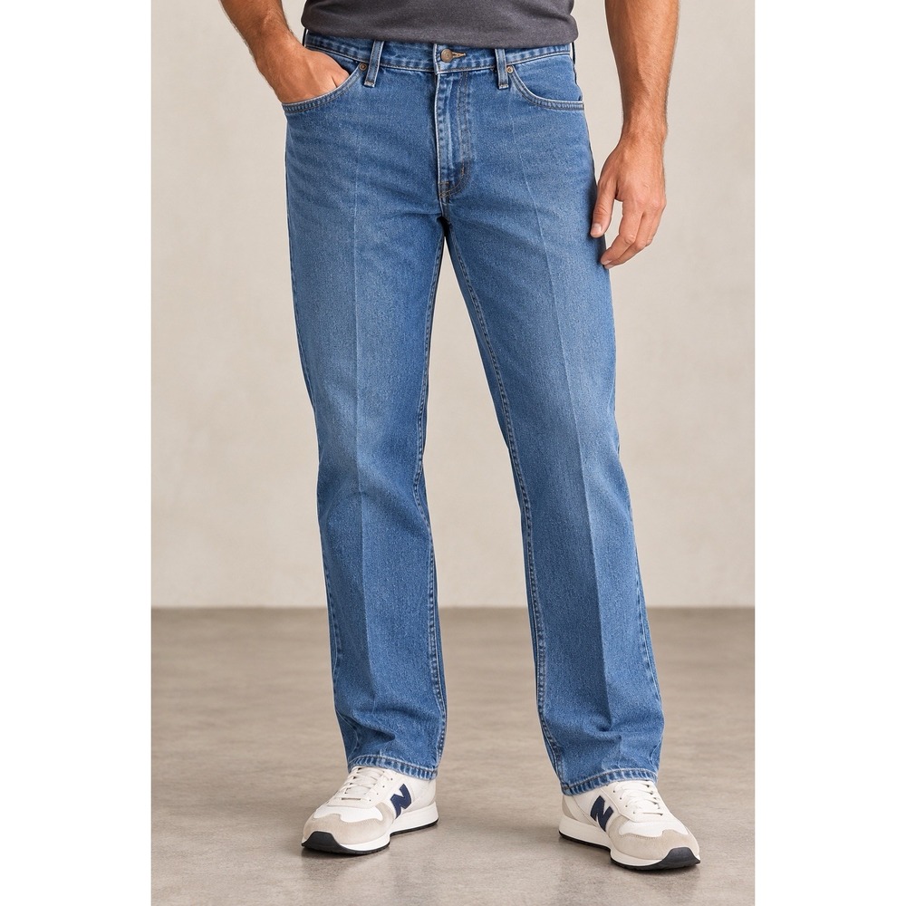 Wrangler Authentics Jeans Mens 38x32 Blue Relaxed Straight Leg Denim Mexico